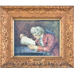 Rubovics Márk (1867-1947): Rokokó jelenet. Akvarell, papír. Jelezve balra lent: Rubovics M. 22,5x26 cm. ...