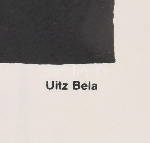 Uitz Béla (1887-1972): Borítólap terv 1924. Szitanyomat. Készítette 1979-ben 130példányban a Pesti Műhely: Bak Imre...