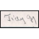 Tichy Gyula (1879-1920): Erdei nimfák, nyomat utólagos jelzéssel, paszpartuban, 10×9 cm