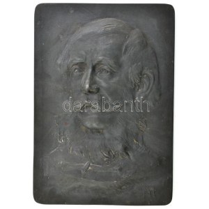 AA jelzéssel: Kossuth Lajos mellképe, öntöttvas, 39×27 cm