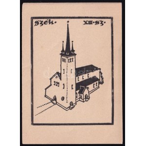 Debreczeni László (1903-1968): Szék. Linómetszet, papír. Jelzés nélkül. 10,5x8 cm