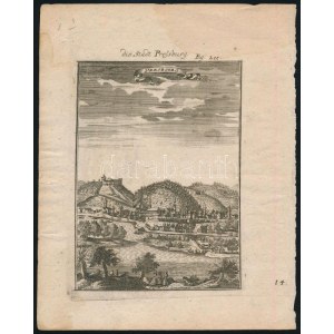 Pozsony (Pressburg) látképe. Rézmetszet, papír, jelzés nélkül, Alain Manesson Mallet (1630-1706) Description de L...