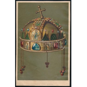 A magyar szent korona. Bp., Ullmann József, litográfia, papír, javított, 23x15 cm