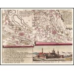 cca 1800 Iasi, Jasi, Jassy, Jászvásár látképe és a környék térképe rézmetszet / Map and view of Iasi ...