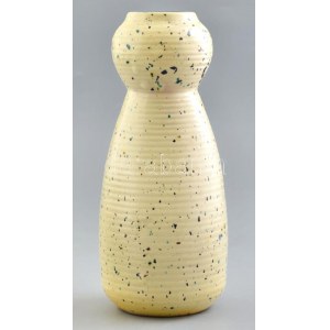 Ritka Tófej kerámia váza, jelzés nélkül, m: 26 cm