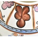 Fischer Emil (1863-1937): 2 db legényes váza párban 1923. Kézzel festett kőedény, jelzett. Reprodukálva...