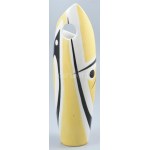 Zsolnay porcelán modern váza, tervező: Török János, kézzel festett, jelzett, kopásnyomokkal, apró mázhibákkal, m: 26...