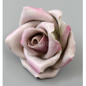 Herendi rózsaszín rózsa, jelzett, sérült, m: 4 cm