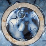 Zsolnay díszváza, kristálymázas porcelánfajansz, körpecséttel jelzett, hibátlan, 1900 körül, m: 30cm, d...