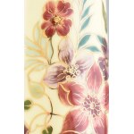Zsolnay virágmintás porcelán váza, kézzel festett, jelzett, hibátlan, m: 27 cm