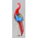Murano: Páva. Kézzel készített üveg, jelzés nélkül, hibátlan, Olaszország, 1960-70 körül. m...