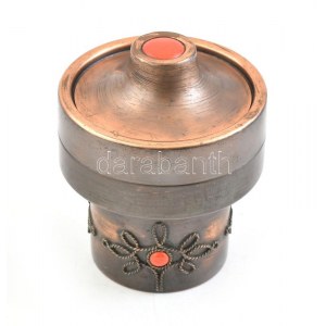 Lignifer ékszertartó, réz, minimális kopással, jelzés nélkül, m: 13cm, d: 10 cm