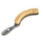 Szecessziós morzsakefe, ón, kopott, jelzett: Gallia, h: 32 cm