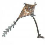 D. Tóth Károly: Sárkányeregető. Patinázott öntött bronz, jelzett, m: 37 cm