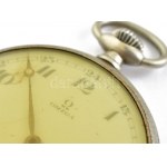 Omega fém tokos zsebóra, működik, kopásnyomokkal, d: 4,5 cm