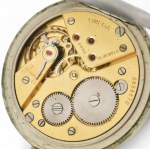 Omega fém tokos zsebóra, működik, kopásnyomokkal, d: 4,5 cm