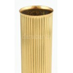 Aranyozott fém design váza, jelzés nélkül, minimális kopással, m: 25 cm