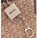 DKNY Donna Karan válltáska, vászon, bőr, 22x23 cm