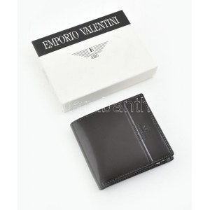 Emporio Valentini bőr pénztárca, új, eredeti dobozában. 10x10 cm