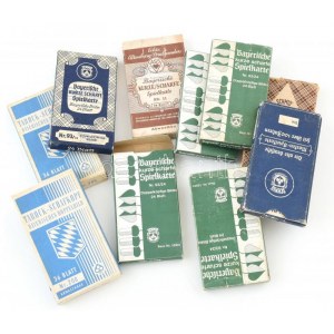 10 pakli kártya, tarok, blatt stb.