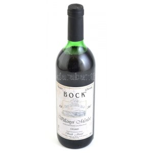 1996 Bock Villányi Merlot. Pincében, szakszerűen tárolt, bontatlan palack száraz vörösbor, a címkén kopásnyomokkal, 12...