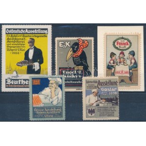 Kis reklámos levélzáró bélyeg összeállítás berakólapon