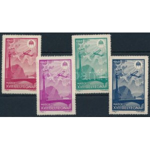1940 MABOE XVII. Bélyegnap 4 klf színű levélzáró