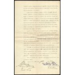 1913 Gyula, bérleti szerződés, aláírásokkal