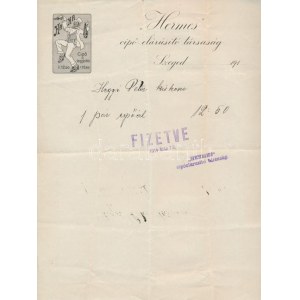 1914 Szeged, Hermes cipőelárusító társaság fejléces számlája