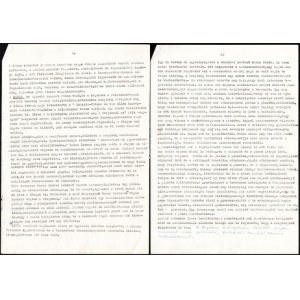 1985 Érdekes gépirat, a zsidó származású Nádas család által üzemeltetett...