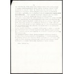 1985 Érdekes gépirat, a zsidó származású Nádas család által üzemeltetett...