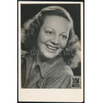 Erdélyi Mici (1910-1994) színésznő aláírása fotólap hátoldalán
