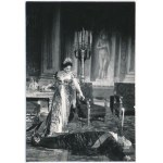 Takács Paula opera-énekesnő Tosca szerepében, a róla készült fotó hátoldalán aláírása