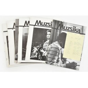 1985 Muzsika c. folyóirat XXVIII. évf. 6 db száma, benne zeneművészek, operaénekesek autográf aláírásaival: Pauk György...