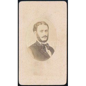1867 Kossuth Ferenc (1841-1914) politikus Kossuth Lajos fiának korai fotója, hátoldalon felirattal, 10,5×6...