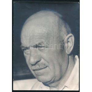 Schlosser Imre (1889-1959) válogatott labdarúgó portréja, 12×9 cm