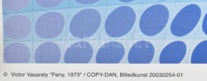 cca 2000-2020 Victor Vasarely (1908-1997): Fény. Nyomat, papír, jelzés nélkül, Copydan BilledKunst kiadása, feltekerve...