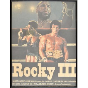 Rocky III poszter, 40x30 cm, üvegezett keretben