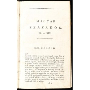 Virág Benedek: Magyar századok IX. - XIII. mű két kötetben teljes. Buda, 1808., Landerer Anna, 1 t.+584+1 p...