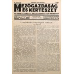 1926 Mezőgazdaság és kertészet. Mezőgazdasági és közgazdasági havi folyóirat. III. évf. 1-12. sz, teljes évfolyam...