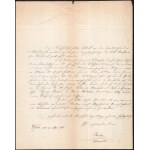 1868 Kohn Eliser Hirsch dunaföldvári főrabbi autográf levele Hirschler Ignác (1823-1891...