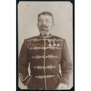 Ötvös Imre vezérőrnagy (Átány, 1850-1920), keményhátú fotó, vágott karton, 10,5×6,5 cm