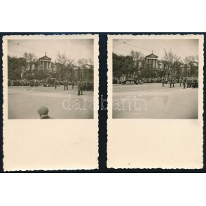 1944 Budapest a németek bevonulása 2 db eredeti fotó 6x9 cm