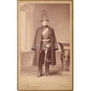 cca 1880 Bajor katonatiszt vizitkártya fotója Bavarian soldier