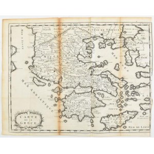 cca 1800 Görögország térképe Rézmetszet 38x30 cm Beszakadással