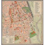 2 db térkép 1939-ből: Kassa város, Budapest-Kassa. terv Bodnár Gyula 24x23 cm