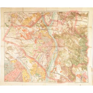 Kogutrowitz: Budapest egész területének térképe. Ragasztással. 92x80 cm