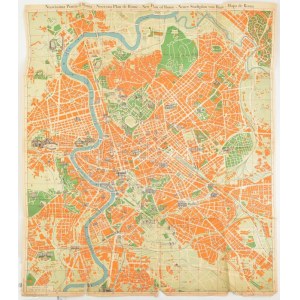Róma városának új térképe, szakadásokkal, 1:12000, 80×66 cm