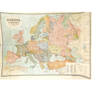 cca 1941 Európa politikai térképe, tervezte: Dr. Schmidt Tibold, Budapest, Magyar Földrajzi Intézet Rt.,jó állapotban...