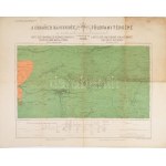 1895 A körmöci bányavidék földtani térképe, északi és déli rész, 2 db térkép, M. Kir. Földtani Intézet, hajtott...